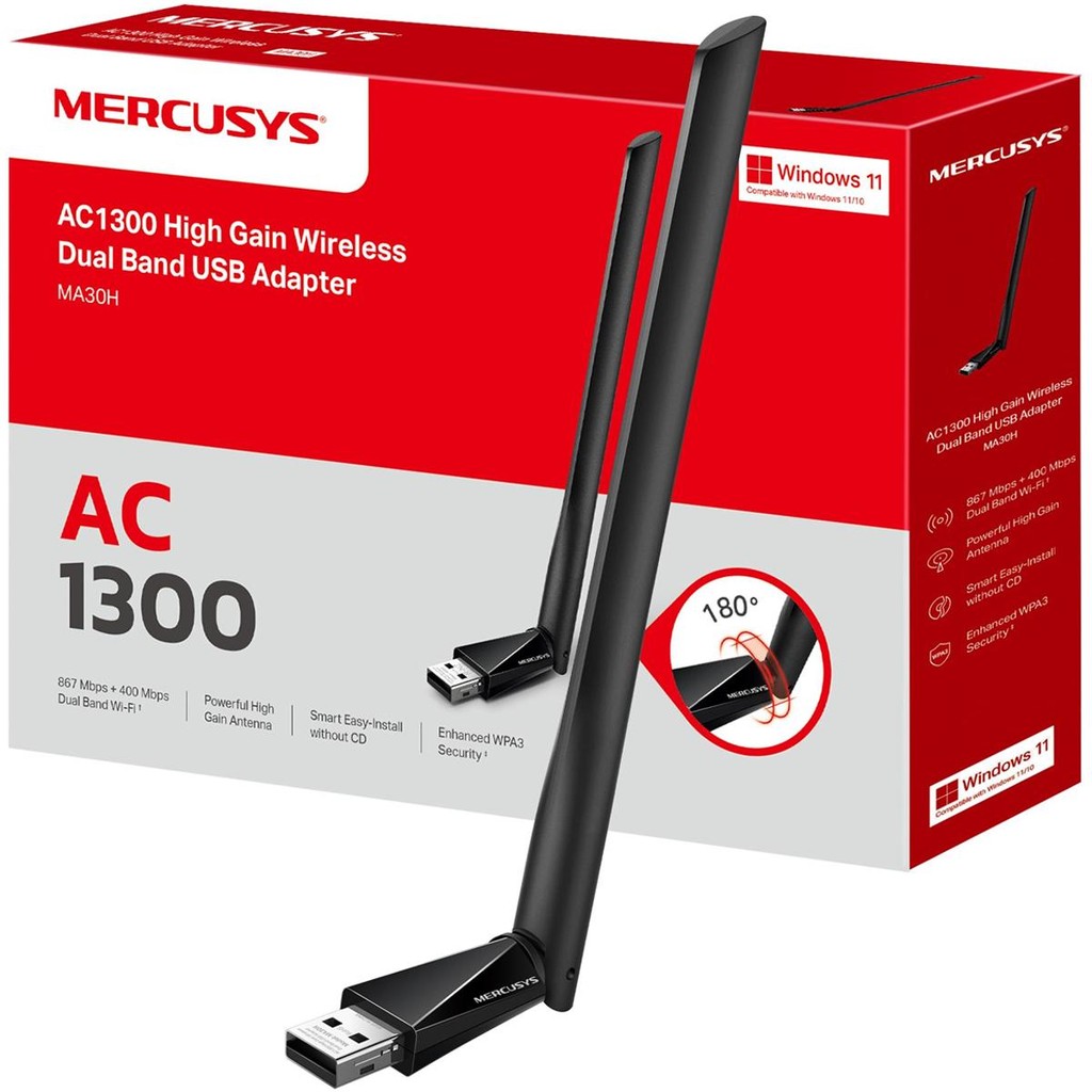 Adaptador Mercusys AC1300 High Gain USB Wireless Dual Band - em Oferta na Shopee