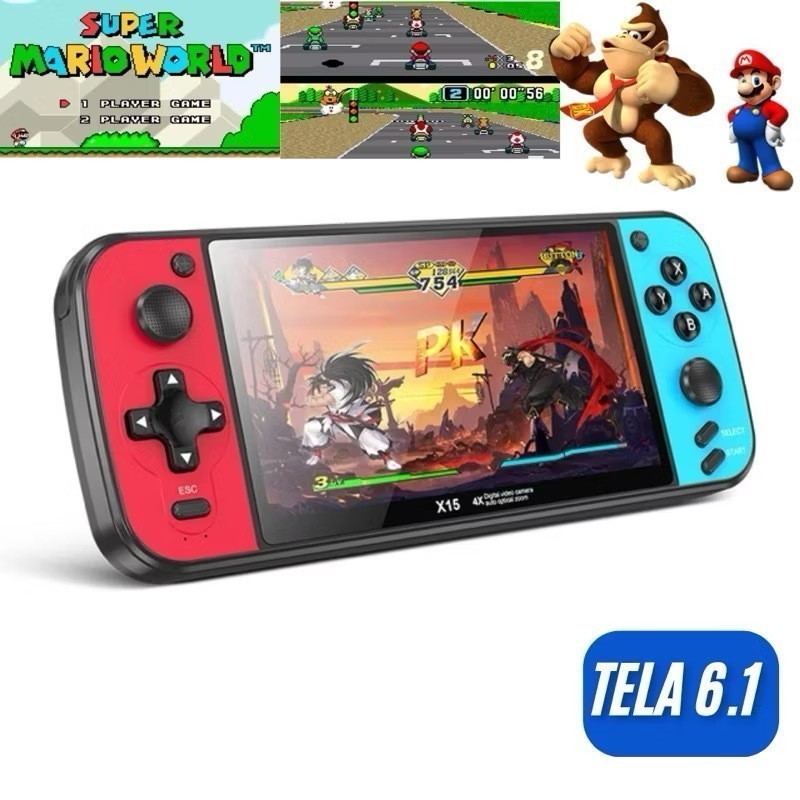 Video Game Portatil  Pvp Psp Mp5  10000 Jogos Retro Tela 6.1   FANG