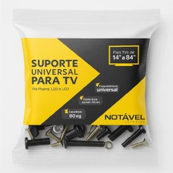 Suporte de TV Fixo Universal para TVs Plasma, Lcd, LED de 14" a 84 polegadas Preto Notável