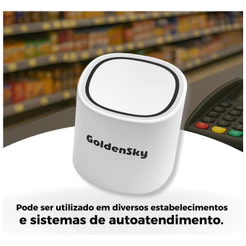Leitor de Código de Barras Goldensky Mesa USB Fixo 1D 2D QRCode Automático