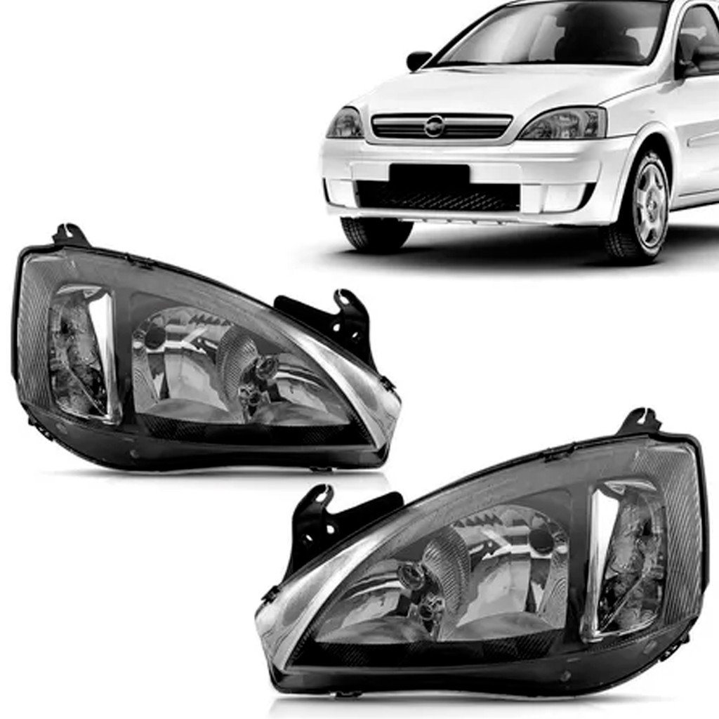 Par Farol Corsa Montana 2003 2004 2005 2006 2007 2008 2009 2010 2011 2012 Mascara Negra em Oferta na Shopee