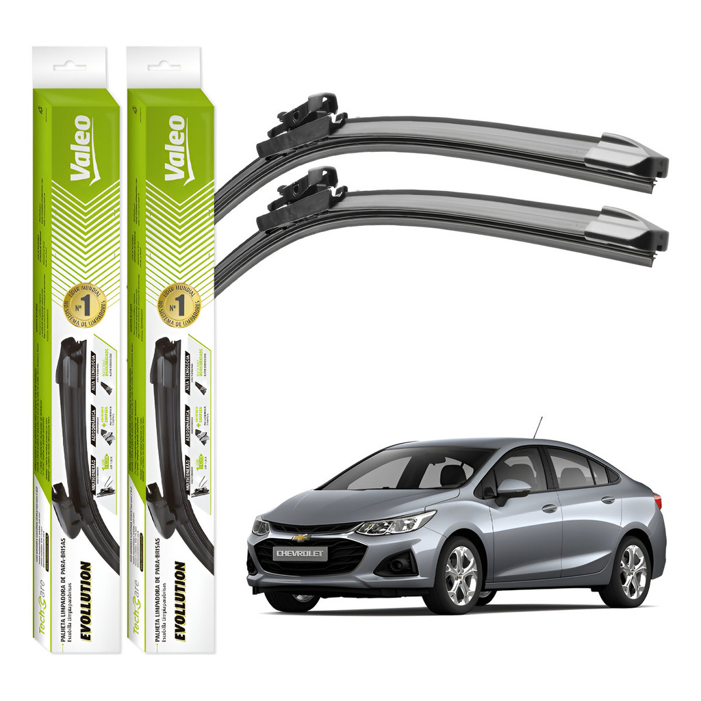 Par Palhetas Limpador Parabrisa Valeo Cruze 2017 A 2023 em Oferta na Shopee
