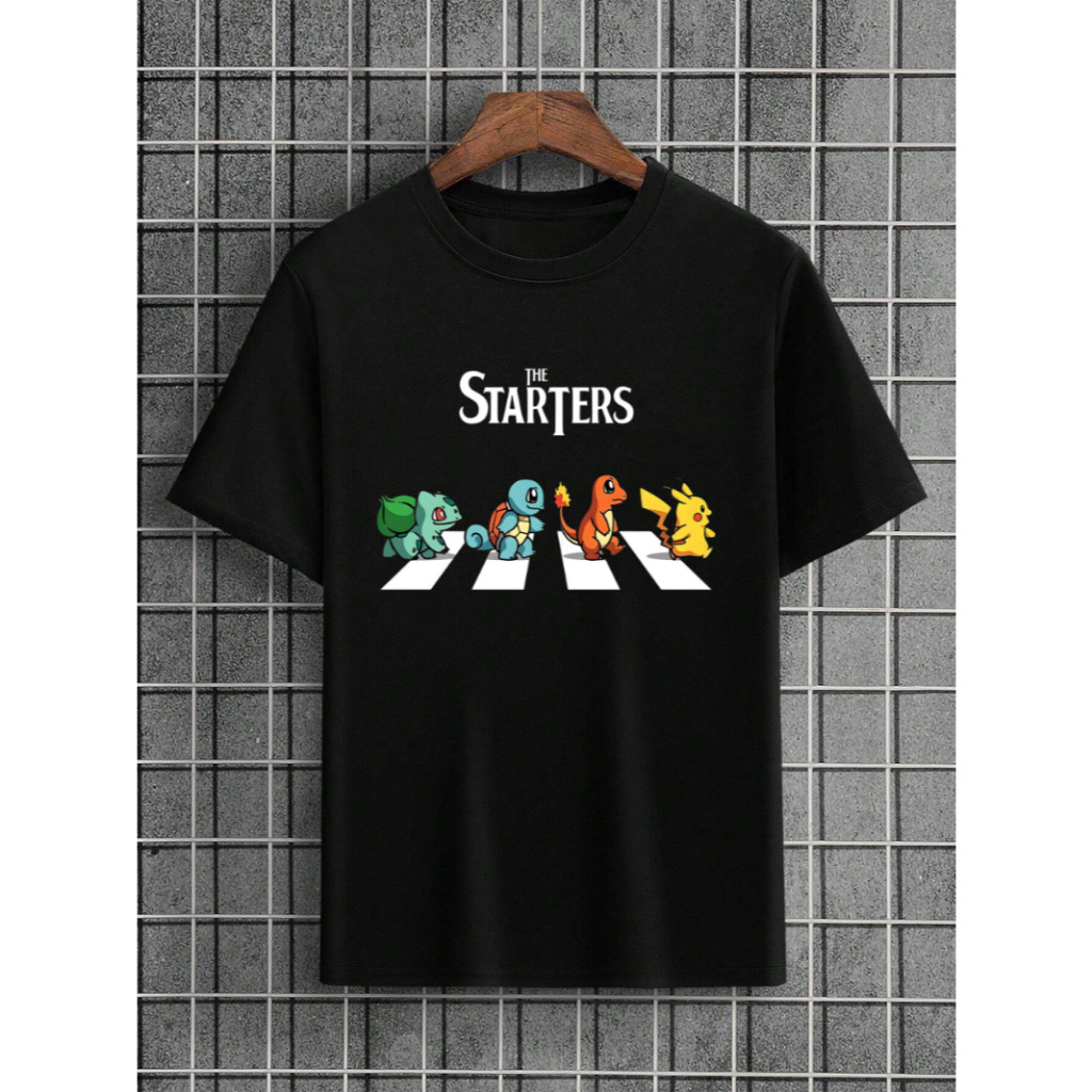 Camiseta Pokémon The StarTers Exclusiva Adulto e Infantil Jogo Game infantil Menina Menino Masculina Feminina Unissex