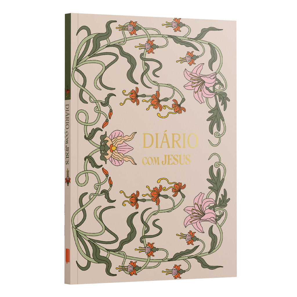 Imagem Diário com Jesus | Floral | Registro de Orações, Versículos e Gratidão Diária
