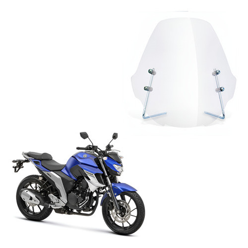Bolha Parabrisa Para Moto Yamaha Fazer 250