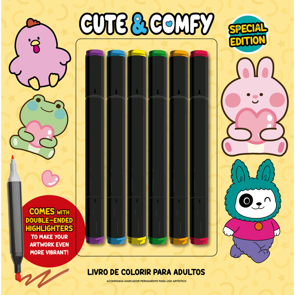 Cute & Comfy Coloring Book for Adults - Bold Easy - Special Edition - Livro de Colorir Adulto em Oferta na Shopee