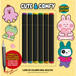 Cute & Comfy Coloring Book for Adults - Bold Easy - Special Edition - Livro de Colorir Adulto