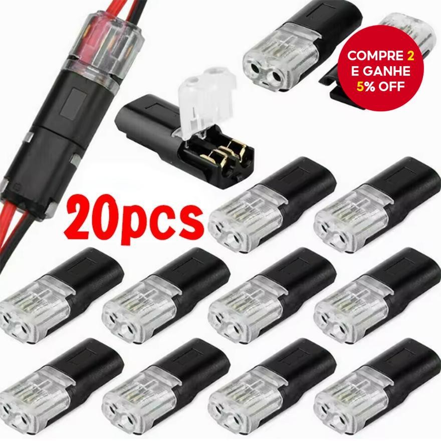 Conectores De Fio De Emenda Rápida , Terminais Plug-in Duplo De 2 Pinos E 2 Vias , Contato De Cobre , Sem Necessidade De