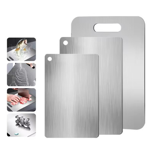 Tábua De Corte 304 Aço Inoxidável Antibacteriana À Prova De Mofo 46 cm tábua de cozinha