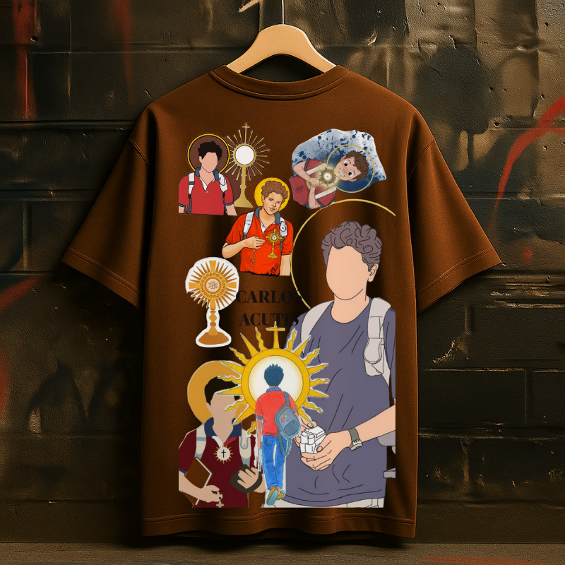 Camiseta t shirt Masculina carlos acutis Novo Santo Envio Imediato