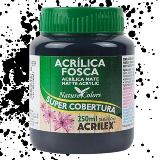 Tinta Acrílica Fosca 250ml 520 - Preto em Oferta na Shopee