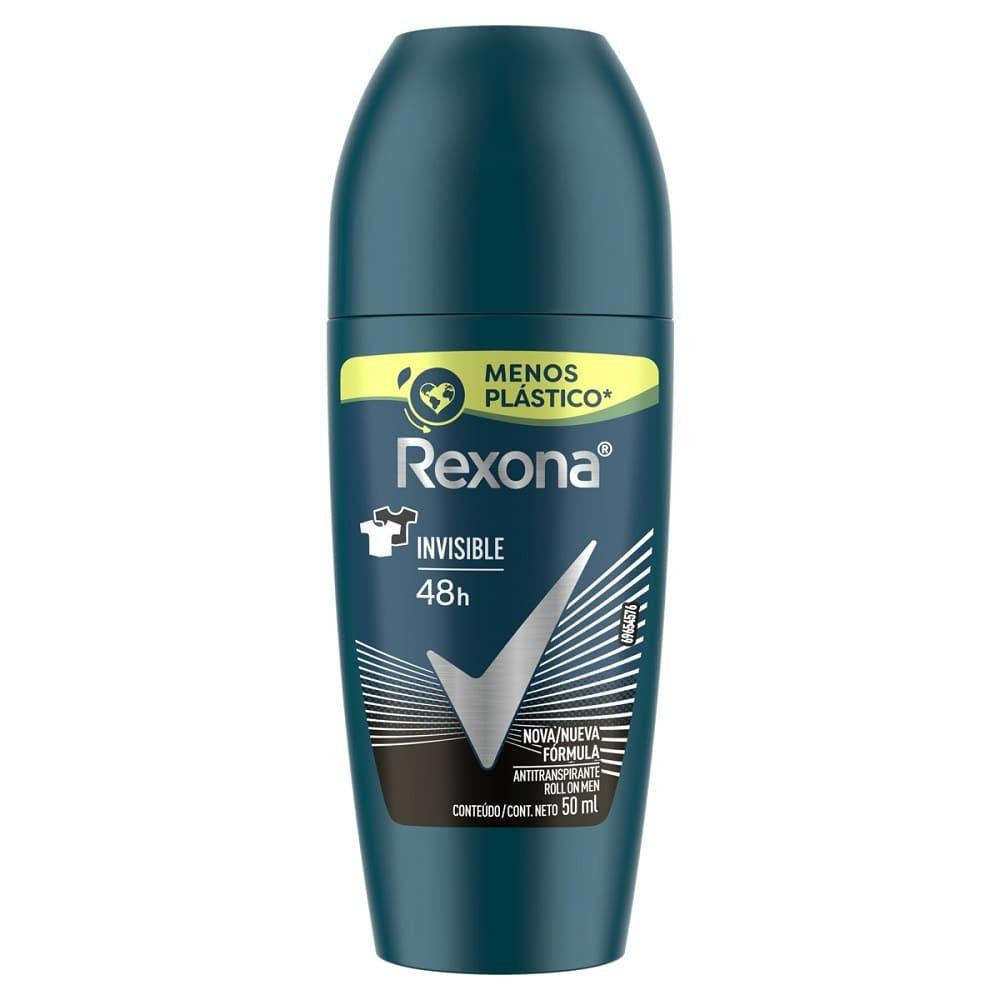 Desodorante Rexona Masculino Roll On Invisible 50Ml em Oferta na Shopee