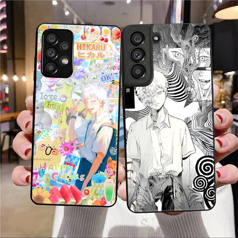 O Verão hikaru Morreu 02 Capa De Telefone De Vidro Para Samsung Galaxy A14 A16 A30 A22 A32 A33 A15 A35 A42 A55 A56 4G A5