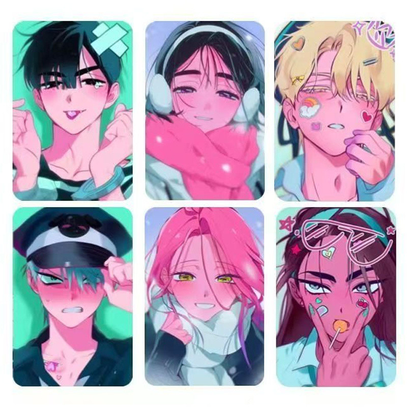 6 Pçs/Set 2025 KPOP Alien Stage TV Anime Cartão Mizi Sua Ivan Até Hyuna Luka Cosplay Cantos Arredondados LOMO Postal Pre