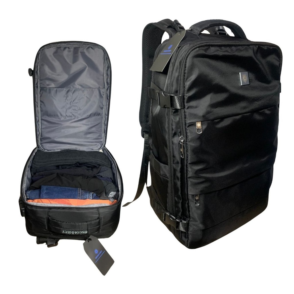 Mochila Viagem Feminina Masculinas Multifuncional Reforçada Impermeável Expansível Mochila Notebook