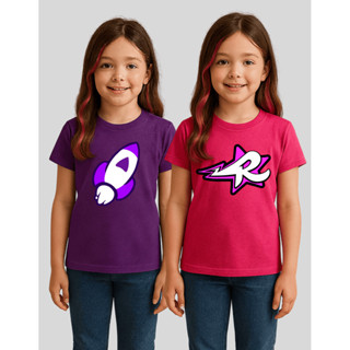 Kit 2 Camisetas Emily Vick Katlen Os Rosas Infantil Foguete e Estrela em Oferta na Shopee