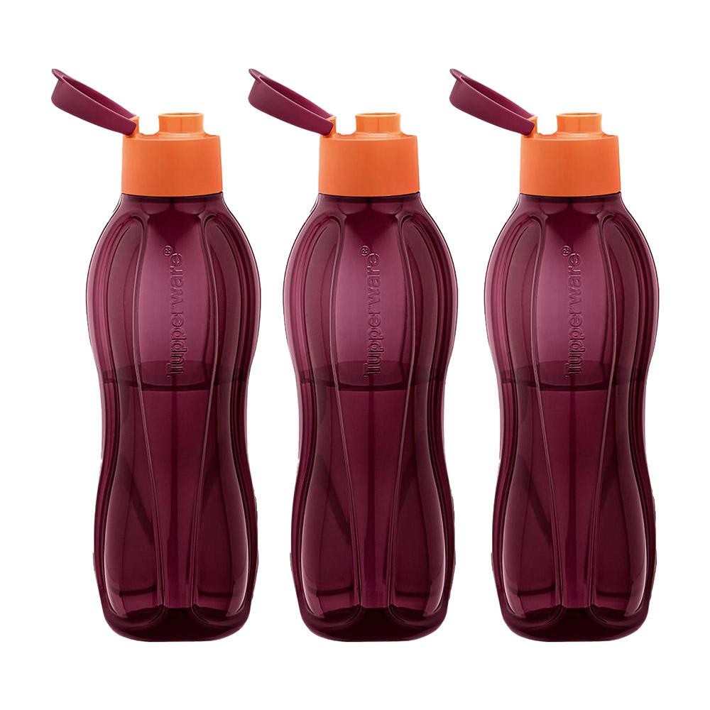 Kit com 3 Garrafas de Água Tupperware Eco Tupper Merlot 1L em Oferta na Shopee