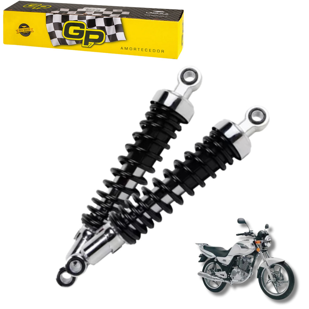 PAR AMORTECEDOR YES 125 2004/2015 COM REGULAGEM em Oferta na Shopee