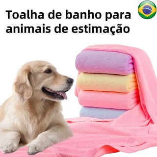 Toalha de Banho Pet para cachorro e Gatos – Super Absorvente, Macia, Secagem Rápida e Con…