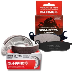 Kit Pastilha + Lona de Freio Sob Medida 0.25 P/ Cg 150 Titan / Cg 150 Fan Diafrag