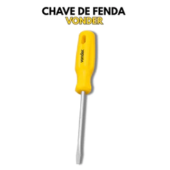 Chave de Fenda Vonder 3/16"x4" – Aço Cromo Vanádio e Ponta Magnética