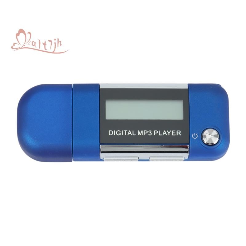 Mp3 Player 4GB U Disk Music Suporta Bateria AAA Substituível , Gravação (Azul)