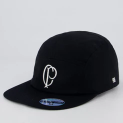 Boné Corinthians Five Panel Preto