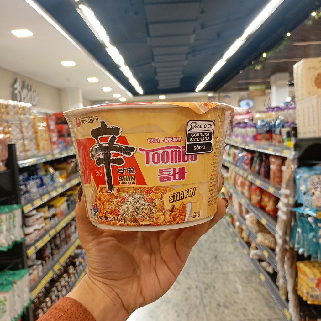 Macarrão Instantâneo Coreano Premium NS Shin Stir Fry Toomba Copo - Sabor Pimenta Gourmet Cremosa 113g