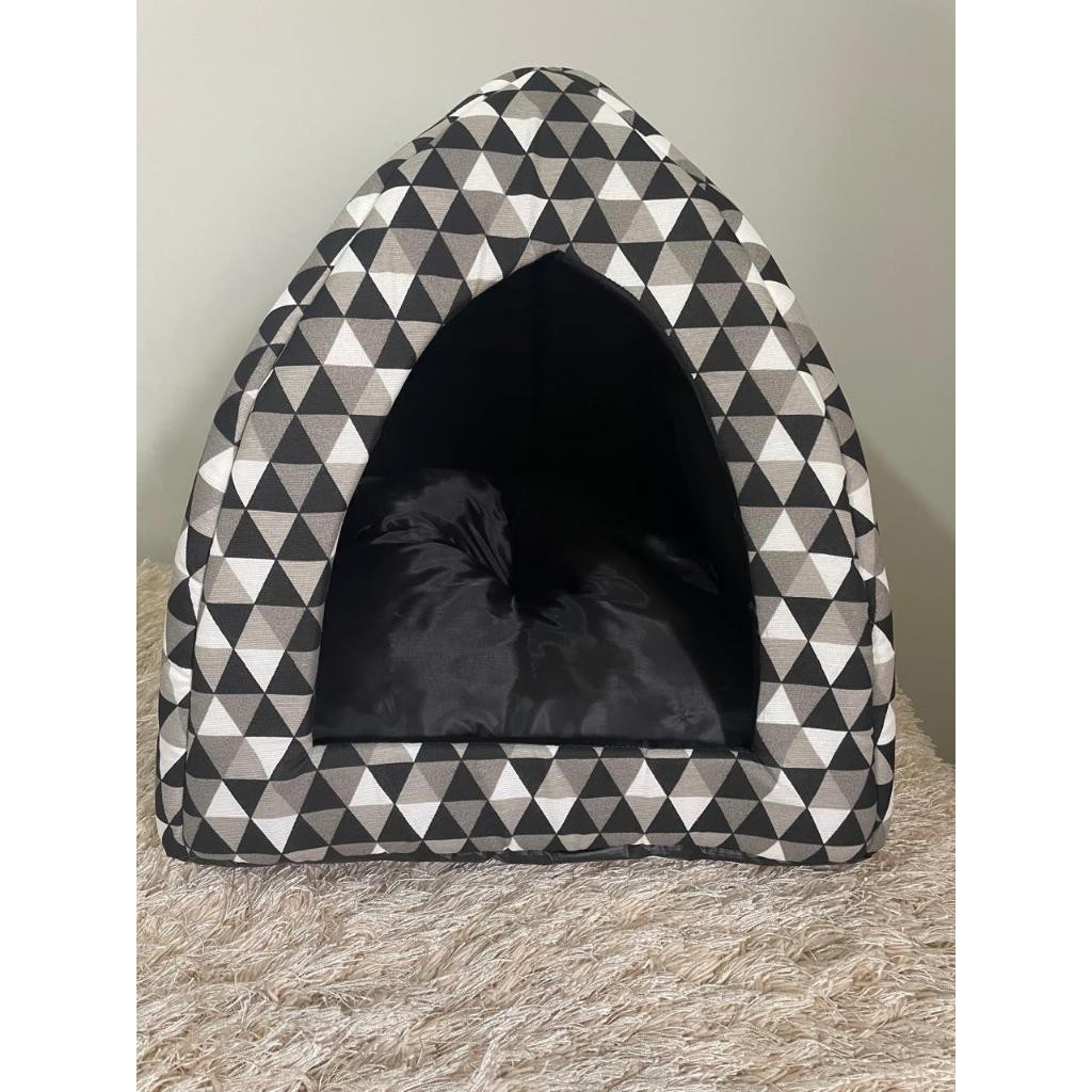 Casa 2 x1 Toca Iglu Grande Para Cachorro Caminha Pet Cama Com Almofada Para Cães E Gatos