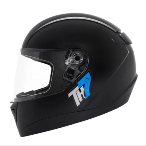 Capacete Fechado Taurus Th7 Preto Branco Vermelho Bom Barato em Oferta na Shopee