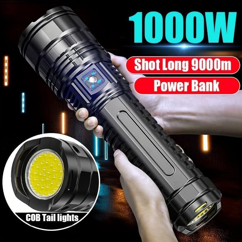 Lanterna De LED USB Recarregável Luz Flash Zoom Disparo Longo COB Cauda De Alto Brilho em Oferta na Shopee