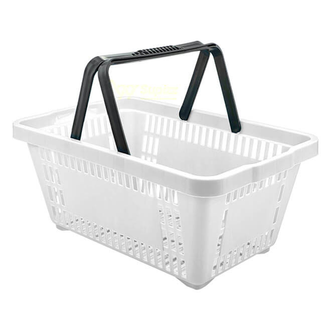 CESTA DE COMPRA 16L BRANCA REFORÇADA SUPERMERCADO LOJA em Oferta na Shopee