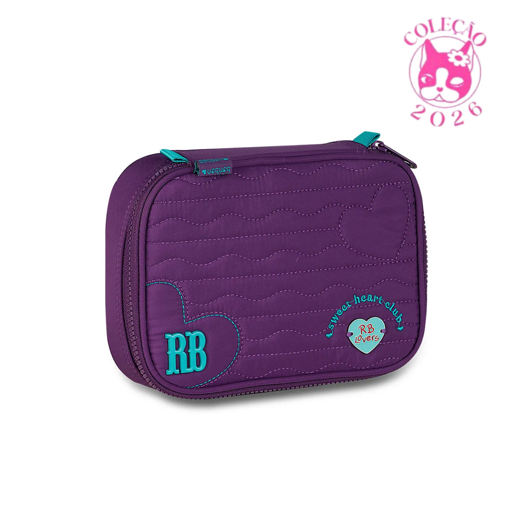 Estojo Box 36 Pens Rebecca Bonbon Heart Beats Cor:Roxo em Oferta na Shopee