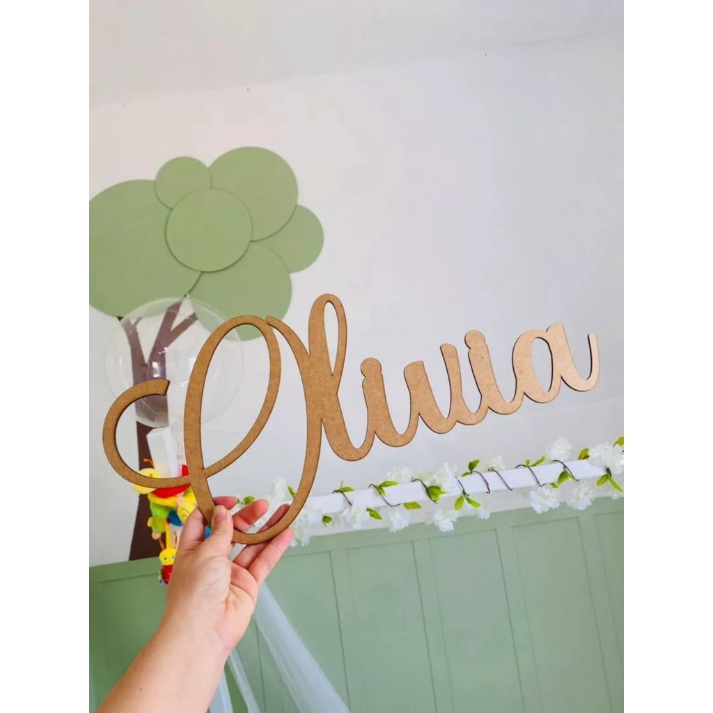 Nome Personalizado |  MDF 3mm  Cru |  Decoração