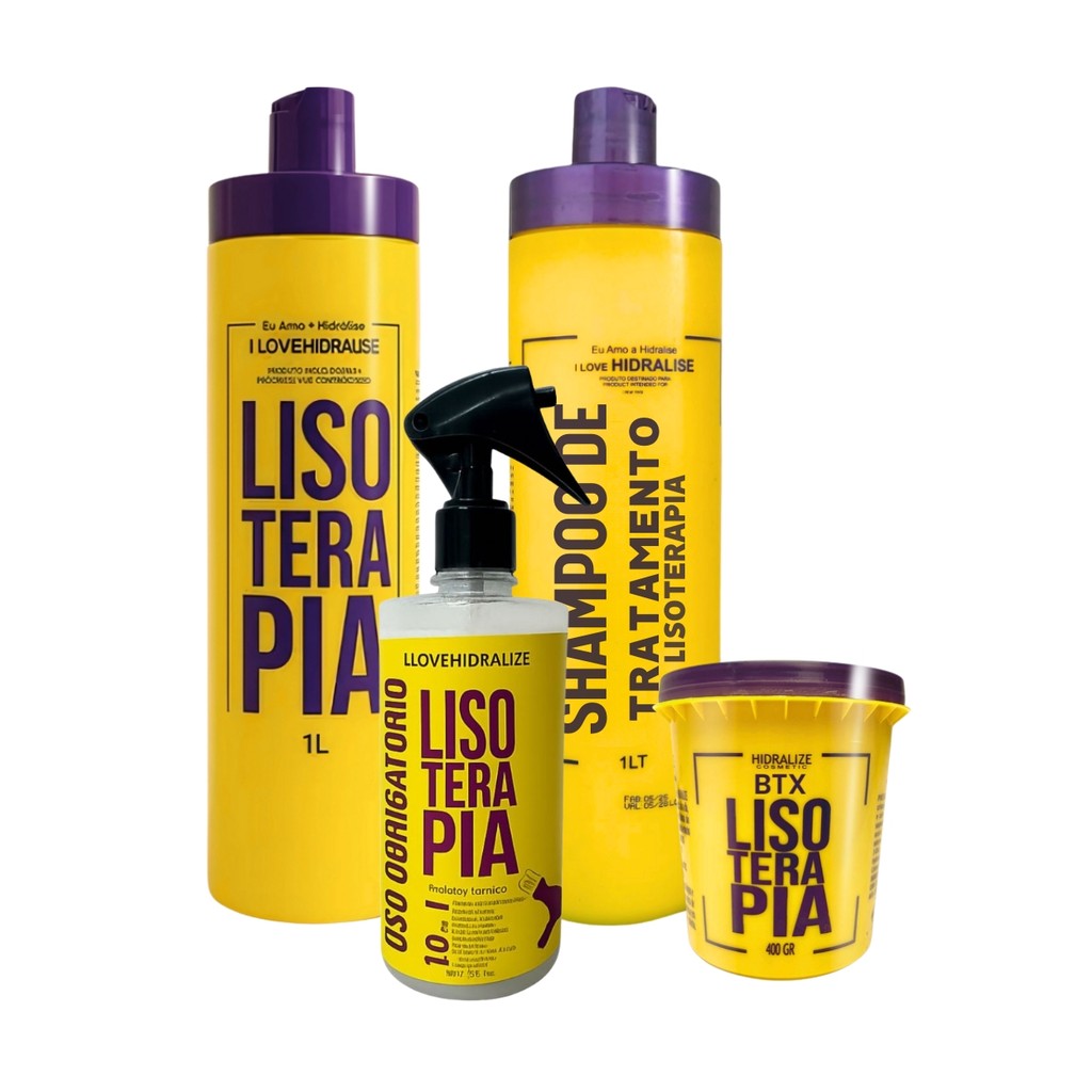 Kit Lisoterapia Progressiva 1L + Shampoo Limpeza Profunda 1L + Botox 400ml + Protetor Térmico 10 em 1 em Oferta na Shopee