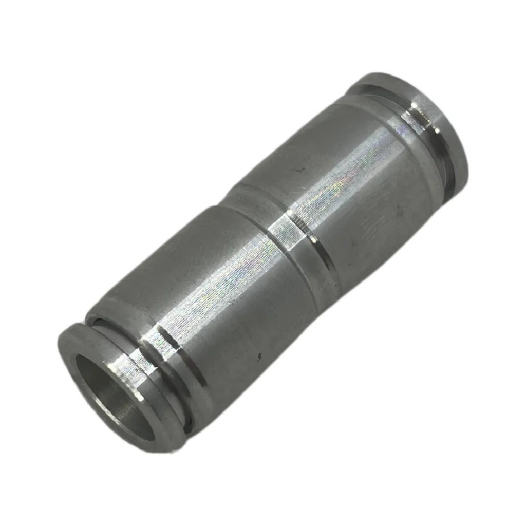 Conexão pneumática emenda união reta aço inox tubo 12mm