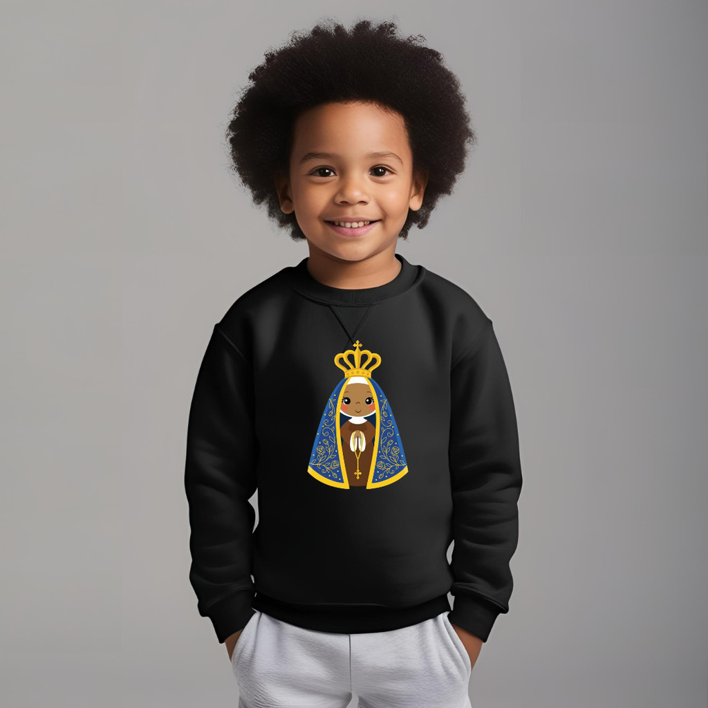 Blusa Masculina Batizado Moletom Infantil Masculino Básico moletom infantil Gola careca estampado