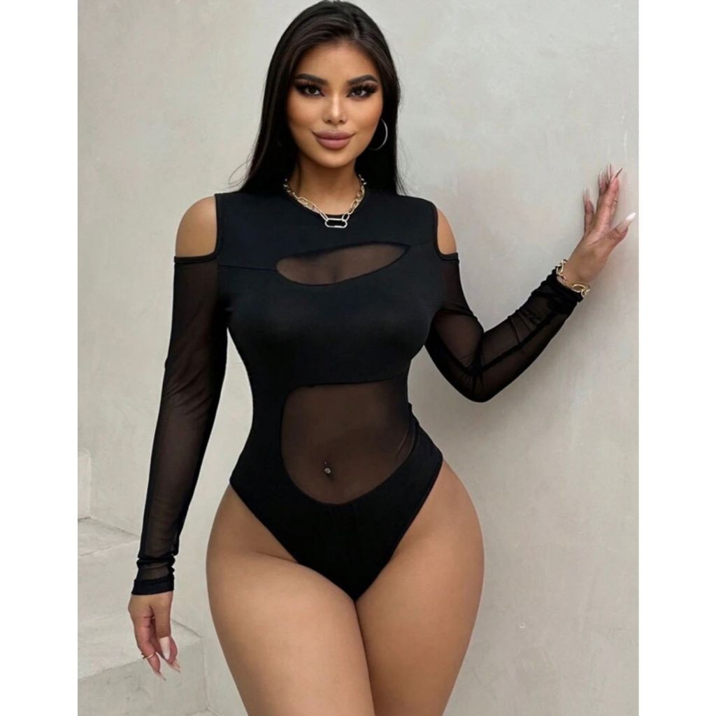 KIT 2/1 BODY BORI FEMININO BLUSINHA TULE MANGA LONGA FRENTE DUPLA SUPLEX em Oferta na Shopee