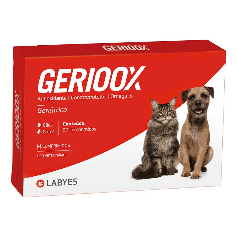 Suplemento Em Comprimidos Labyes Senior Gerioox Com Ômega 3 Para Cão/gato Todas As Idades e Tamanhos em Blíster De 30 Un