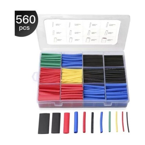 Kit Tubo Espaguete Termo Retrátil Isolante Termorretráteis Jogo com 560 Peças VONDER