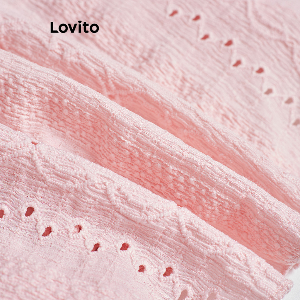 Detalhes do Lovito Regata Fofa Com Recorte Liso Para Mulheres L118ED104