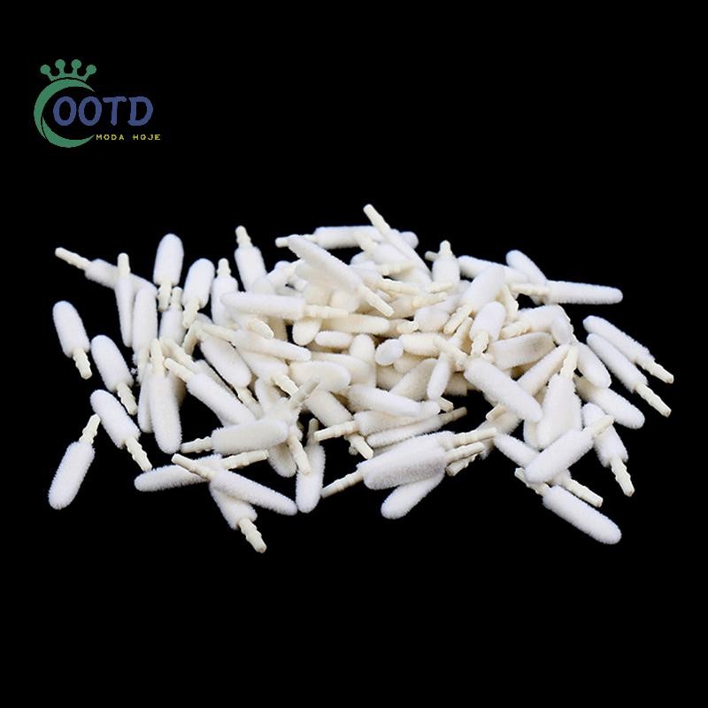 Moda Hoje 100 Pcs Descartável Maquiagem Cosmética Pincel Labial Cabeça De Algodão Ferramenta Sombra Ferramentas De Brilh