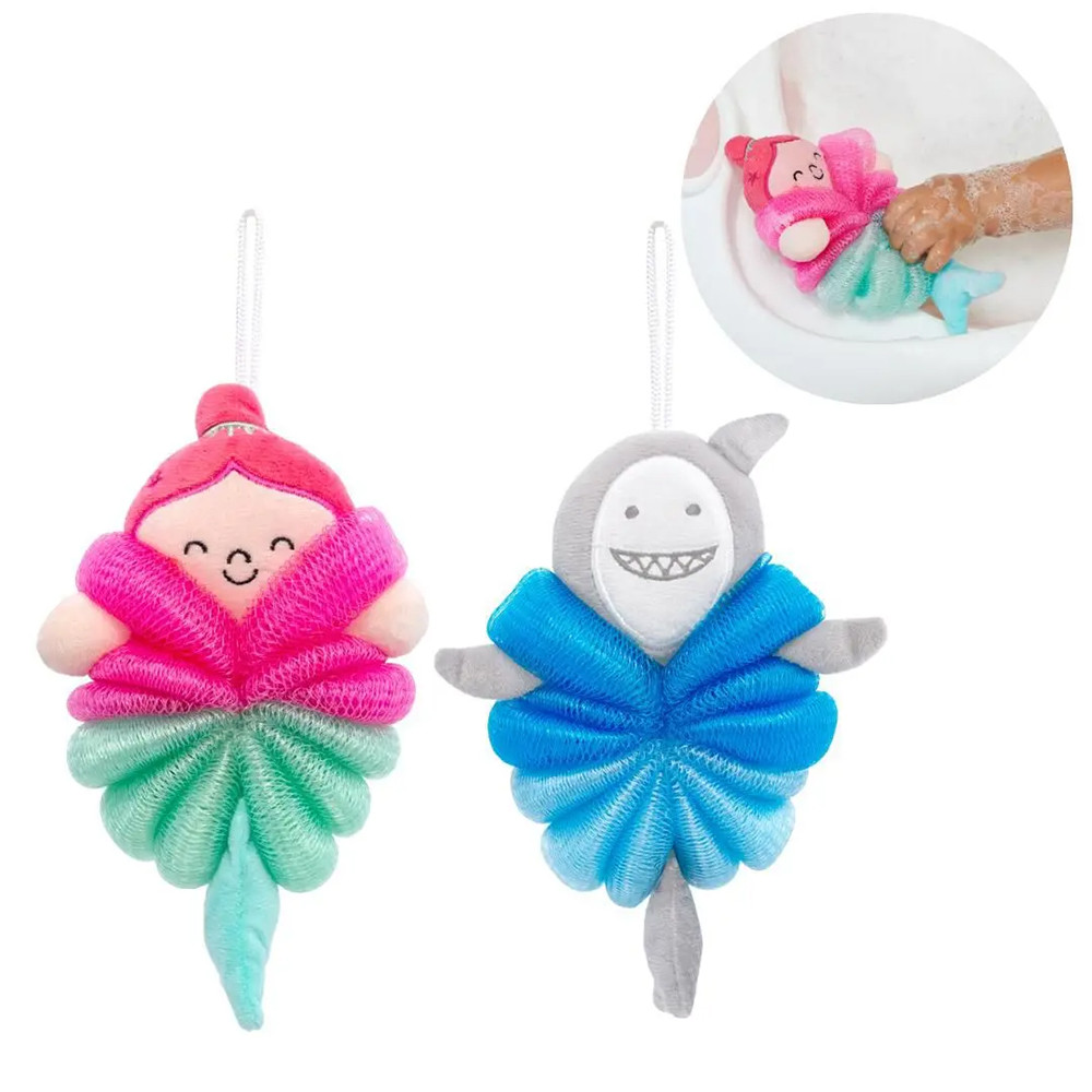 Esponja para Banho Amigos Marinhos Buba – Tubarão e Sereia