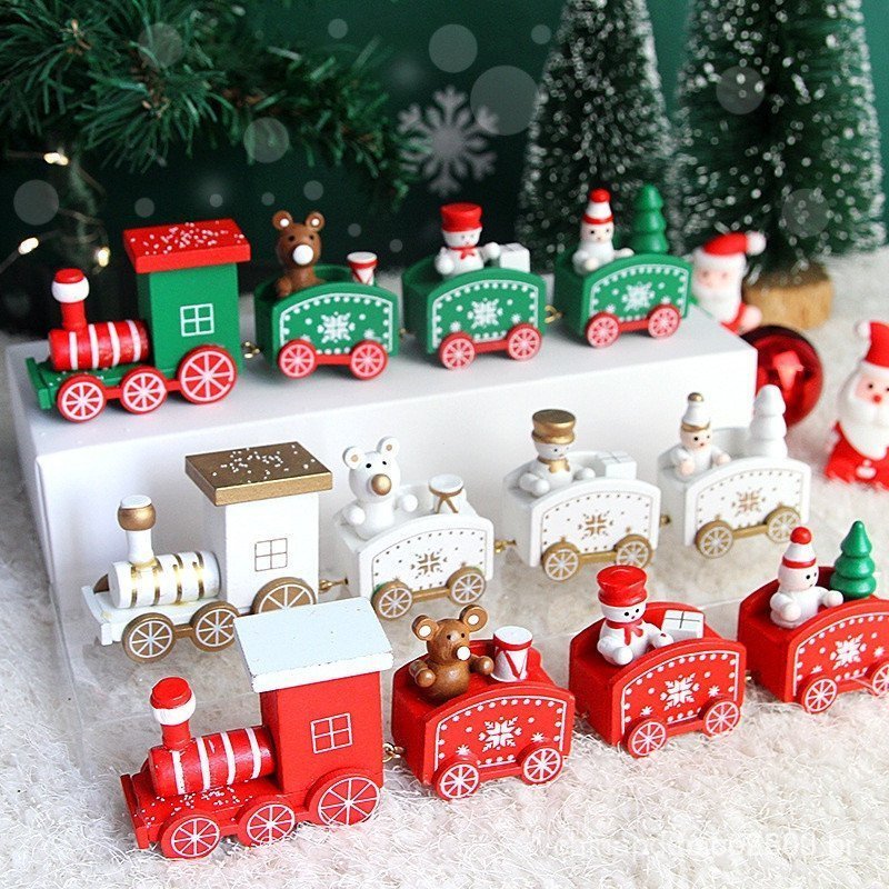 Trem de Natal Mini Confortável Decoração Infantil Brinquedo Presente