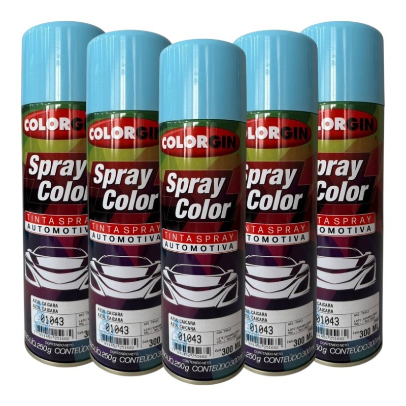 TINTA AUTOMOTIVA SPRAY COLORGIN COR AZUL CAICARA 300ML