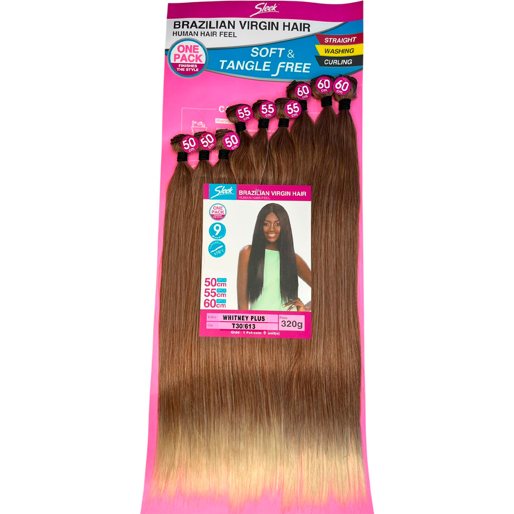 Cabelo Sleek - Brazilian Virgin Hair Whitney Plus Cor T30/613 320g