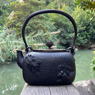 Chaleira quadrada de ferro dourado puro artesanal chaleira de ferro antigo japão sul Ironware Retro chaleira não revesti