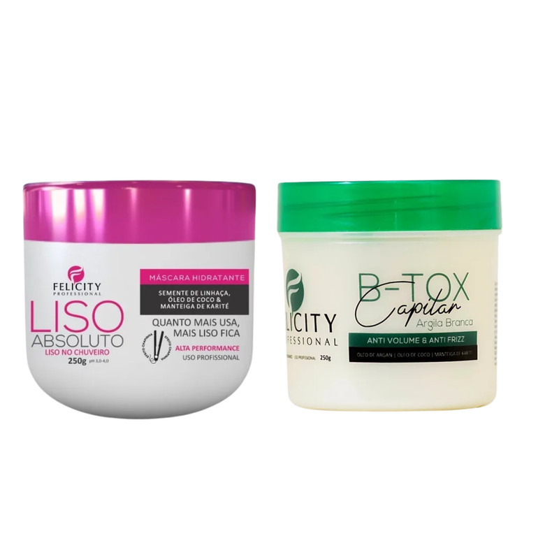 Kit Banho De Diamante Mascara Liso Absoluto + Botox Felicity