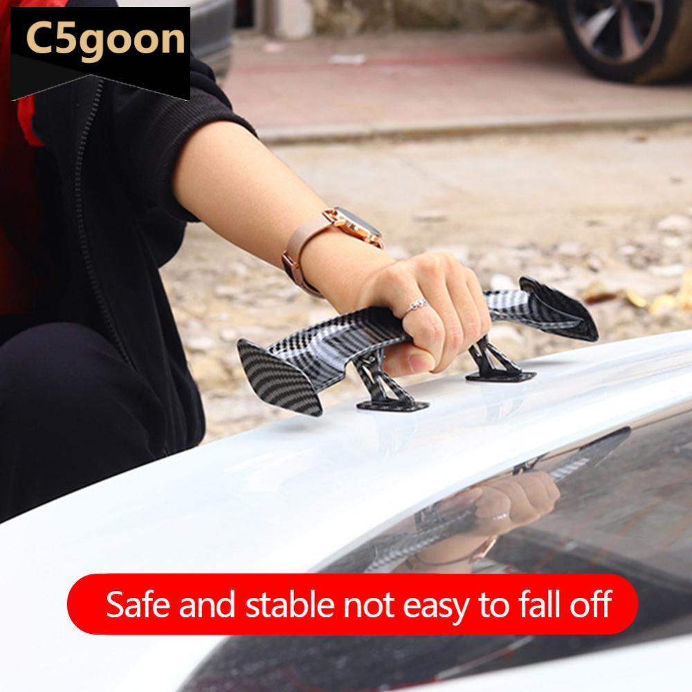 C5GOON Universal Carro Mini Asa Traseira De Fibra Carbono Olhar Modificado Asas Traseiras Modelo Auto Spoiler Traseiro D