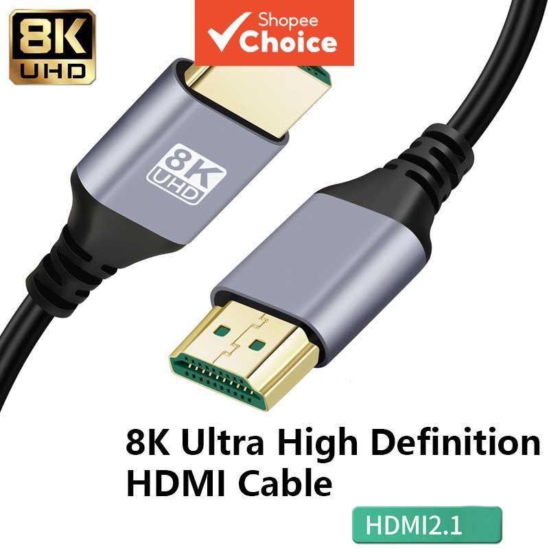 Cabo HDMI 2.1 8K 60Hz 48Gbps De Vídeo HDR De Alta Velocidade Para PS5 Xbox Apple